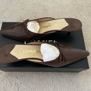 Women's CHANEL Dark Brown Mule Size 36